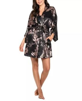 Midnight Bakery | Women's Floral Hammered Satin Robe,商家Macy's,价格¥509