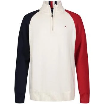 Tommy Hilfiger | Little Boys Colorblock Long Sleeve Quarter Zip Sweater,商家Macy's,价格¥110