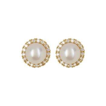 ADORNIA | Adornia Freshwater Pearl Halo Earrings gold 1.3折, 独家减免邮费