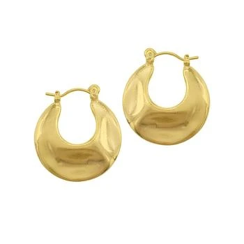 ADORNIA | 14K Gold Plated Dome Hoop Earrings 独家减免邮费