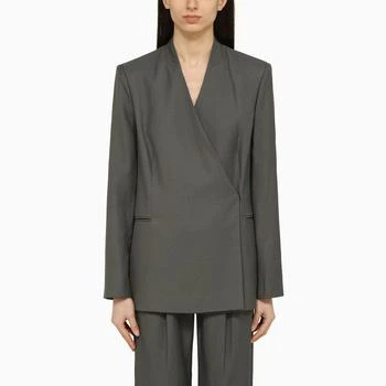 Loulou Studio | SANDYATO SINGLE-BREASTED GREY VISCOSE BLAZER,商家Boutiques Premium,价格¥2624