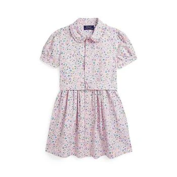 Ralph Lauren | Toddler and Little Girls Belted Floral Cotton Oxford Dress,商家Macy's,价格¥558