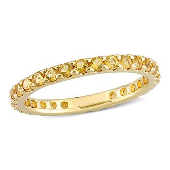 商品Amour | Amour 10k Yellow Gold 1 1/5 CT TGW Citrine Eternity Ring,商家Jomashop,价格¥1718图片