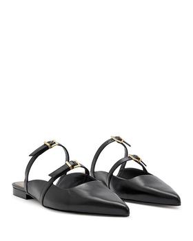 推荐Women's Shar Pointed Toe Slip On Buckled Flats商品