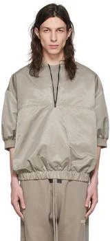 Essentials | Taupe Nylon Jacket 4.1折