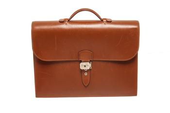 商品[二手商品] Hermes | Hermes Brown Leather Sac A Depeches Briefcase,商家Premium Outlets,价格¥14438图片
