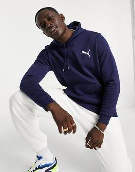 推荐Puma Essentials small logo hoodie in navy商品