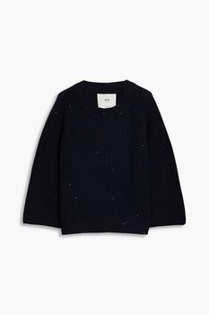 商品ARCH4 | Embellished ribbed cashmere-blend sweater,商家THE OUTNET US,价格¥1331图片
