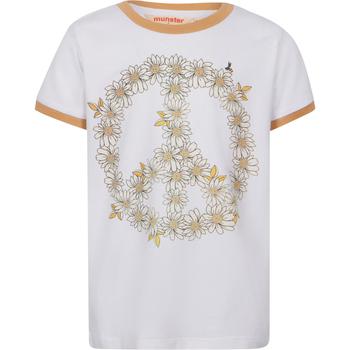 monster, Munster | Floral peace sign t shirt in white商品图片 3.9折×额外7.5折, 额外七五折