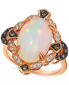 Le Vian | Neopolitan Opal (3-1/5 ct. t.w.) & Diamond (1/4 ct. t.w.) Halo Ring in 14k Rose Gold,商家Macy's,价格¥16221