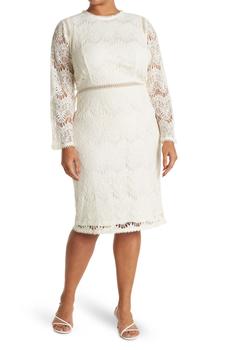 Love by Design, Love by Design | Allison Long Sleeve Lace Midi Dress商品图片 4.1折