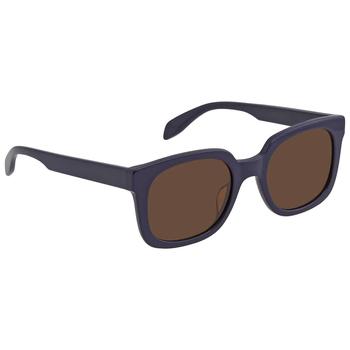 Alexander McQueen | Brown Rectangular Men's Sunglasses AM0348S 004 53商品图片,4.9折