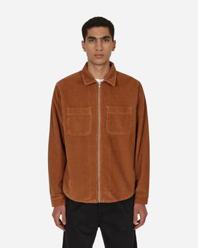STUSSY | Wide Wale Cord Zip Shirt Brown商品图片,额外8.6折, 额外八六折