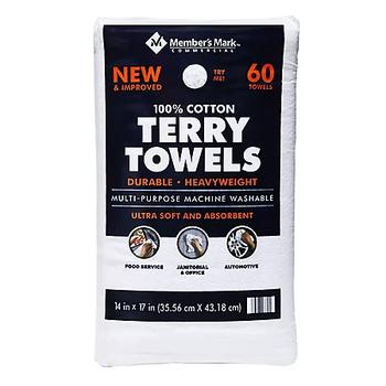 Member's Mark | Member's Mark 100% Cotton Terry Towels, 14" x 17" (60 ct.)商品图片,