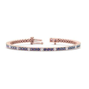 SSELECTS | 5 Carat Mystic Topaz And Diamond Alternating Tennis Bracelet In 14 Karat Rose Gold, 7 Inches,商家Premium Outlets,价格¥11632