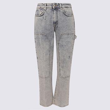 Represent | REPRESENT LIGHT GREY COTTON BLEND JEANS商品图片,7.3折×额外9折, 额外九折