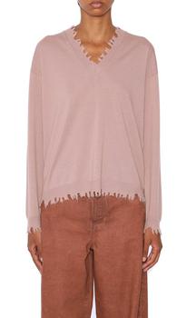 Uma Wang | Uma Wang Long Sleeved V-Neck Knitted Top商品图片,8.1折