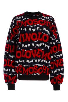 Love Moschino | Love Moschino Allover Logo Crewneck Knitted Jumper商品图片,5.3折