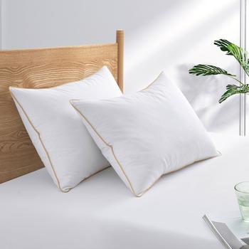商品2 Pack Luxury 50% White Duck Down Bed Pillows 50% Feather Cotton Shell Medium Support,商家Premium Outlets,价格¥1025图片