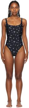 Sandy Liang, Sandy Liang | Black Connie One-Piece Swimsuit商品图片 