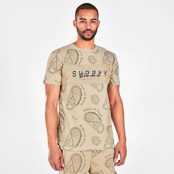 推荐Men's Supply & Demand Paisley Spray All-Over Print Short-Sleeve T-Shirt商品