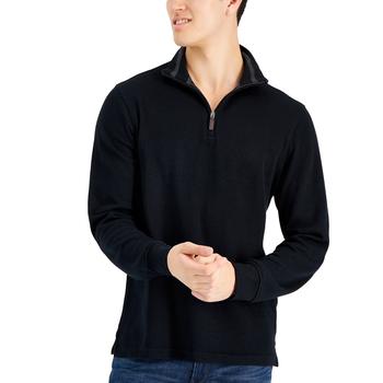 Club Room | Men's Solid Classic-Fit French Rib Quarter-Zip Sweater, Created for Macy's商品图片,4.1折