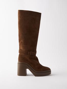 推荐Ninon 10 suede knee-high boots商品
