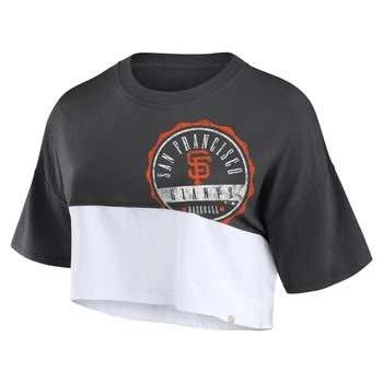 推荐Fanatics Giants Color Split Boxy Cropped T-Shirt - Women's商品