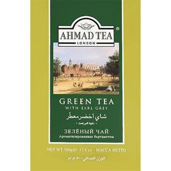 商品Ahmad Tea Green Tea With Earl Grey Loose Leaf in Paper Carton (Pack of 3)图片