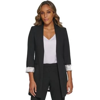 Calvin Klein | Women's Roll Sleeve Open Front Blazer, Regular and Petite Sizes 独家减免邮费