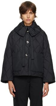 Ganni | Black Quilted Jacket商品图片,8.5折