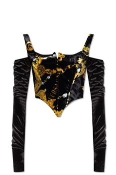 Versace | Versace Jeans Couture Chain Couture Printed Velvet Corset 6.7折