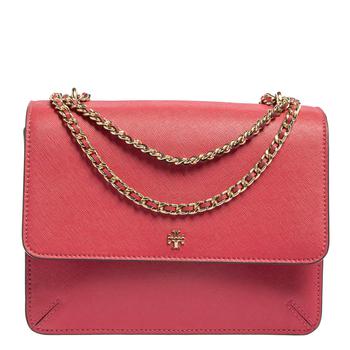 tory burch robinson, [二手商品] Tory Burch | Tory Burch Pink Saffiano Leather Robinson Shoulder Bag商品图片 