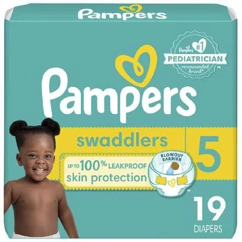 Pampers | Diapers, Ultra Absorbent and Soft Disposable Baby Diapers No Scent, Size 5 (27+ lbs),商家Walgreens,价格¥138