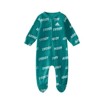Adidas | Baby Boys Long Sleeve Printed Microfleece Footed Coverall 7.5折, 独家减免邮费