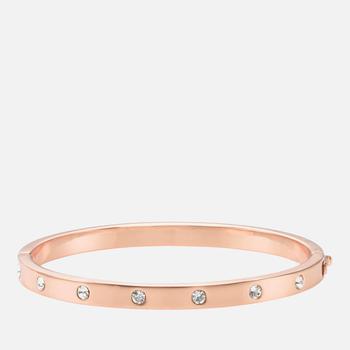 kate spade new york, Kate Spade | Kate Spade New York Women's Metal Stone Hinged Bangle - Clear/Rose Gold商品图片 