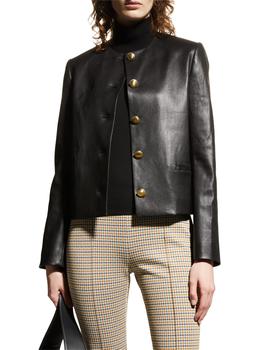 ROSETTA GETTY, ROSETTA GETTY | Plonge Leather Tailored Jacket商品图片 