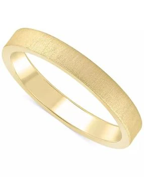 Macy's | Brush Finish Textured Wedding Band in 14k Gold,商家Macy's,价格¥5758