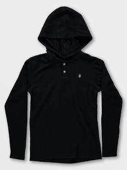 Volcom是什么牌子, Volcom | Big Boys Russel Hooded Thermal - Black商品图片 5.7折