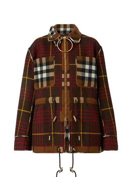 burberry大衣, Burberry | Plaid Wool-Blend Coat商品图片 