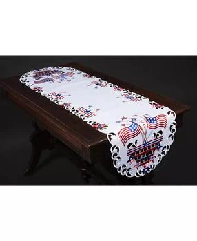 Xia Home Fashions | Star Spangled Embroidered Cutwork Table Runner, 15 By70",商家Macy's,价格¥323