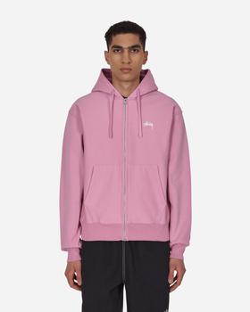 STUSSY | Stock Logo Zip Hooded Sweatshirt Pink商品图片,额外8.6折, 额外八六折