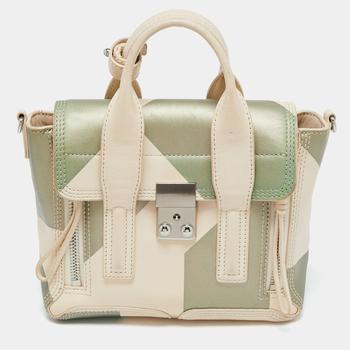 [二手商品] 3.1 Phillip Lim | 3.1 Phillip Lim Beige/Green Leather Mini Pashli Satchel商品图片,满1件减$100, 满减