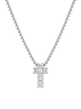 商品Just The [Un]Ordinary Cross 18K White-Gold-Plated & Cubic Zirconia Tennis Necklace图片