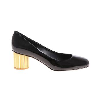 菲拉格慕女鞋板鞋, Salvatore Ferragamo | SALVATORE FERRAGAMO 女士黑色漆皮高跟船鞋 0672733商品图片 满$100享9.5折, 满折