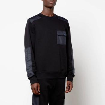 推荐PS Paul Smith Men's Mixed Media Sweatshirt - Black商品