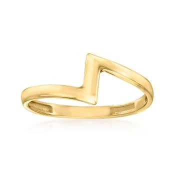 Canaria Fine Jewelry | Canaria 10kt Yellow Gold Zigzag Ring,商家Premium Outlets,价格¥756