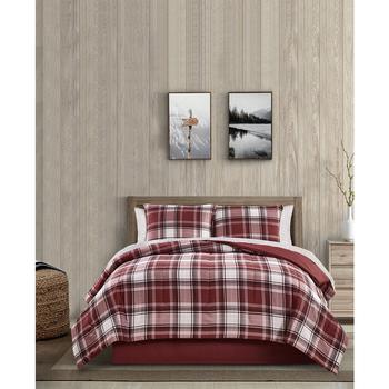 商品Keeco | Red Oxford Plaid 8 Piece Reversible Comforter Set,商家Macy's,价格¥716图片