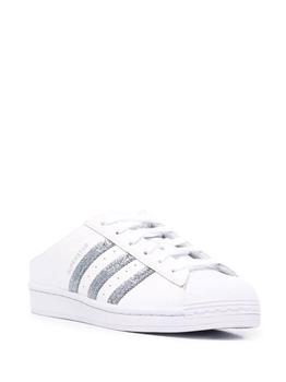 推荐Superstar Ladies White/Silver Metallic Mules Sneakers商品