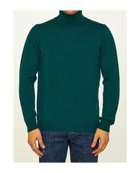 ROBERTO COLLINA, ROBERTO COLLINA | Green Merino Wool Turtleneck商品图片 9折
